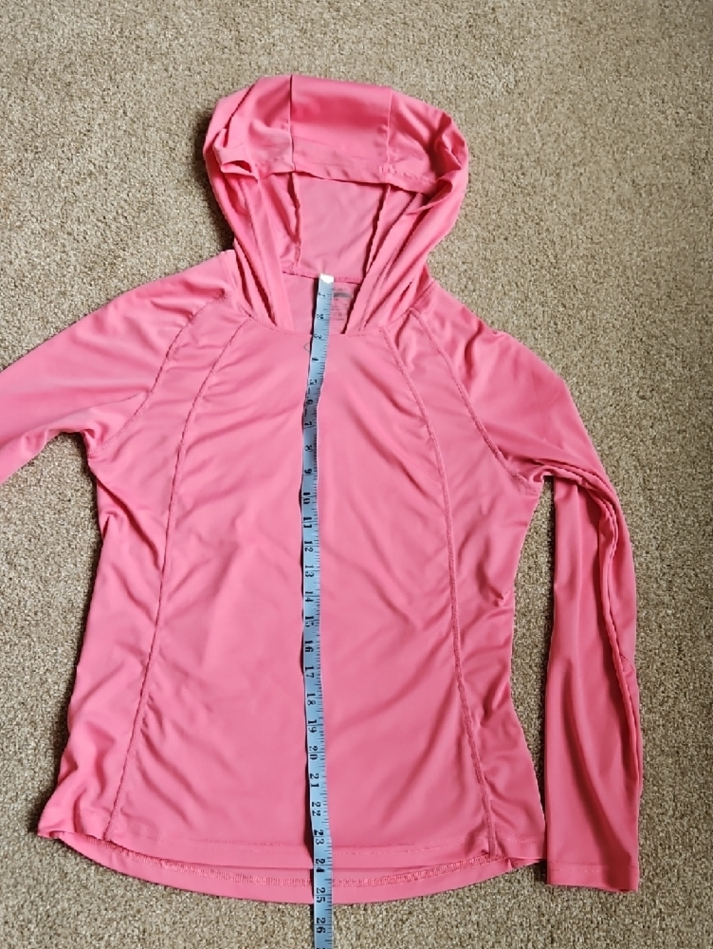 Maroaut Size M Women's Pink Hooded Performance Pullover - Picture 8 of 9